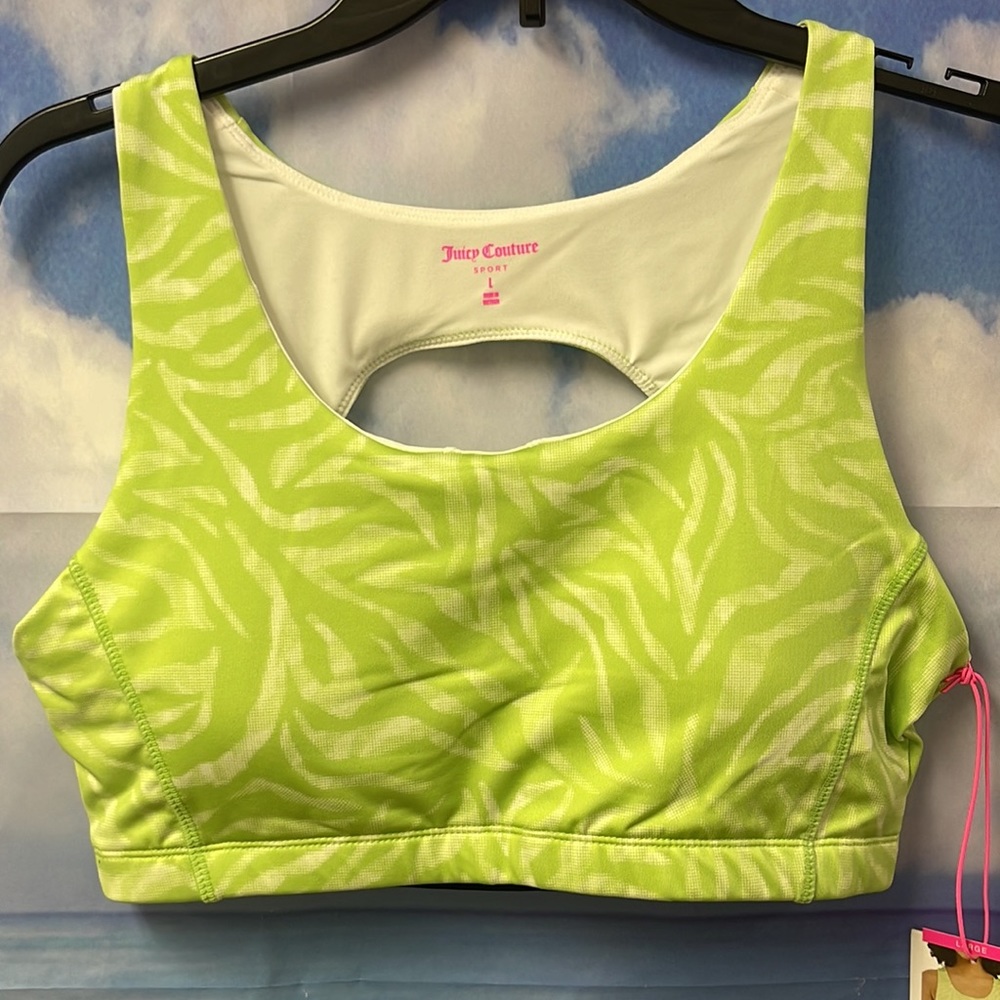 Brand new with tags Woman’s Juicy Couture Sport - Z-pop bra. Size is Large. - Picture 2 of 14